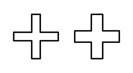 Obraz premium Plus icon vector. Add plus sign and symbol