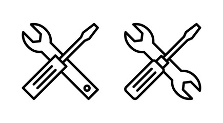 Repair tools icon vector. tool sign and symbol. setting icon. Wrench and screwdriver. Service