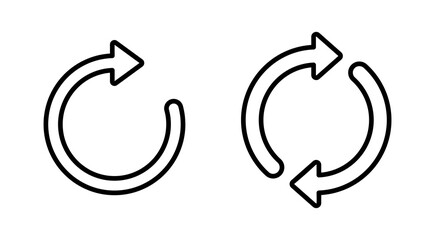 Refresh icon vector. Reload sign and symbol. Update icon.