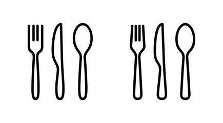 spoon and fork icon vector. spoon, fork and knife icon vector. restaurant sign and symbol