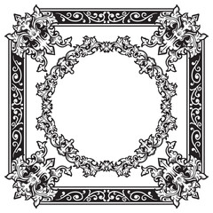 Vintage Clean and Decorative Ornamental Frames in Outline