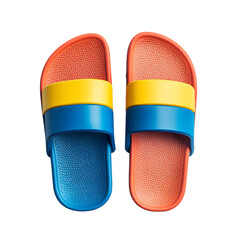 Trendy Slip On Beach Sandals with a Modern Flexible Isolated on Transparent Background