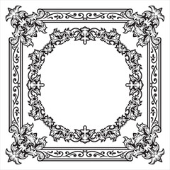 Premium Ornamental Frames Featuring Thin Line Geometry