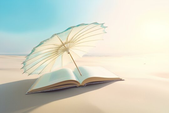 open book on the beach