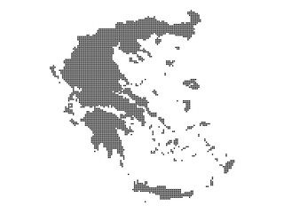Obraz premium Dotted square map of Greece Large