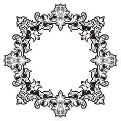 Minimal Outline Ornamental Frames with Graphic Geometry