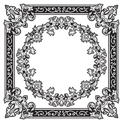 Geometric Vector Frames with Ornamental Decorative Touch