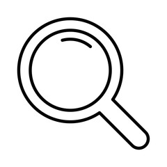検索する虫眼鏡の線画アイコン