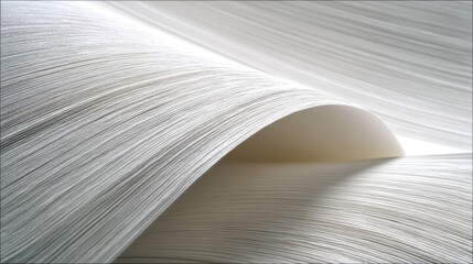 Ondulação de Papel - Textura Abstrata em Branco e Preto