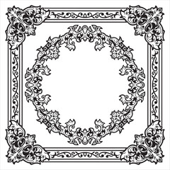 Ornamental Frames in Clean Geometric Outline