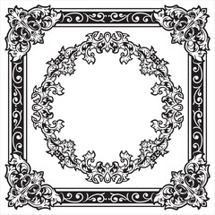 Delicate Ornamental Frames with Geometric Design Elements