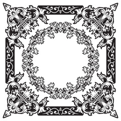 Clean Line Geometric Frames in Ornamental Style