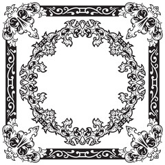 Simple Ornamental Frames Featuring Geometric Symmetry