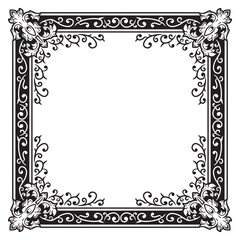 Geometric Patterned Ornamental Frames in Line Style