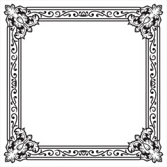 Geometric Flow Ornamental Frames in Clean Outline