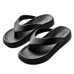 Sleek Slip On Beach Sandals with an Ergonomic Design Isolated on Transparent Background