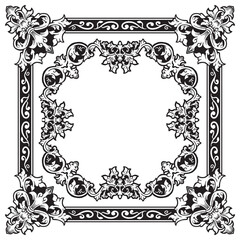 Modern Geometric Ornamental Frames in Fine Outline