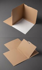 Customizable folder die cut vector mockup for branding ,  pdf file,  design