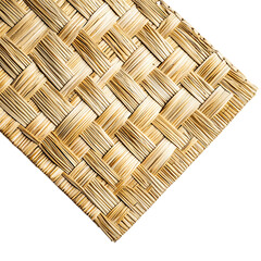 Modern minimalist straw mat with a sleek woven desi Isolated on Transparent Background