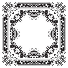Elegant Geometric Outline in Ornamental Frames Design