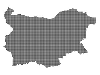 Dotted square map of Bulgaria Large