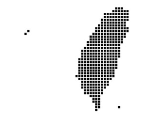 Dotted square map of Taiwan Small
