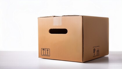 isolated cardboard box symbol of transportation and shipping efficiency