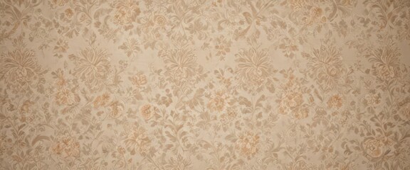 Elegant beige damask fabric with intricate floral pattern ,  ornate,  illustration,  art