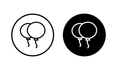 Balloon icon vector illustration. Party balloon sign and symbol