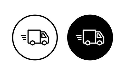 Delivery truck icon vector illustration. Delivery truck sign and symbol. Shipping fast delivery icon