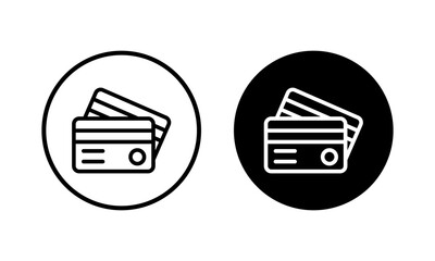 Credit card icon vector illustration. Credit card payment sign and symbol