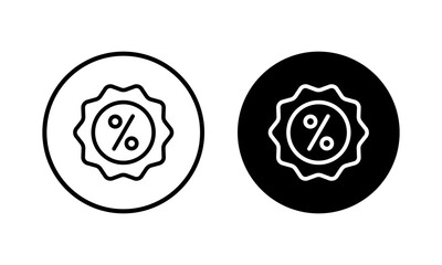 Discount icon vector illustration. Discount tag sign and symbol