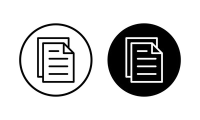 Document icon vector illustration. Paper sign and symbol. File Icon