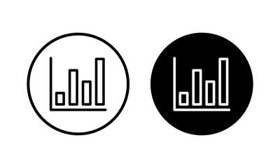 Growing graph Icon vector illustration. Chart sign and symbol. diagram icon