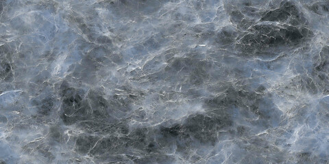 Fototapeta premium Grayish-blue and dark-black swirled stone texture, fossil-like appearance on a background - Seamless , pattern , background , tile