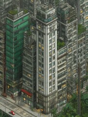 Edifícios Urbanos, Perspectiva Aérea, Arranha-Céus, Densidade Urbana