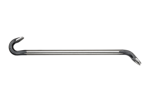 DoubleEnded Claw Bar A Sleek Metallic Tool