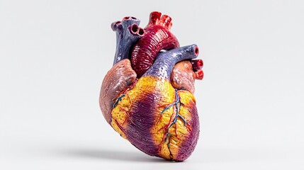Detailed Anatomical Model of Human Heart on Isolated Background