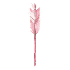 Artistic Arrow with Freeform Strokes in Delicate Bl Isolated on Transparent Background