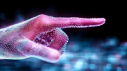 Digitized Hand Pointing Forward