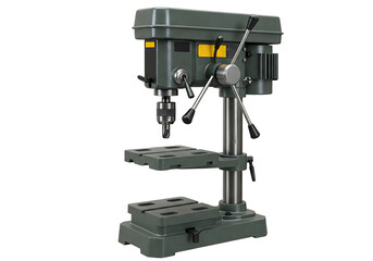 Fototapeta premium Industrial Drill Press with Adjustable Table and Chuck Detail
