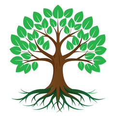 Fototapeta premium A cartoon drawing of a tree