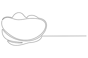 Continuous one line drawing of Liquid abstract shapes. Single line drawing illustration of Fluid abstract background. Spilled liquid concept vector art. Doodle line illustration.