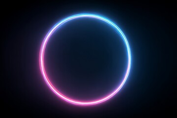 Obraz premium Glowing Pink And Blue Neon Circle Abstract Background