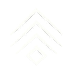 Modern Arrow with a Layered Design in Crisp I Isolated on Transparent Background