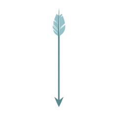 Minimalistic Arrow with a Streamlined Clear Silhouette Isolated on Transparent Background