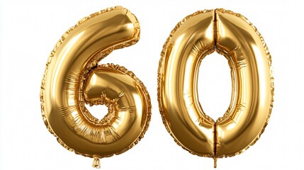 Luxurious Golden Sixty Metallic Balloon for Elegant Celebrations