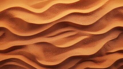Sand grain texture background in warm tones like muted orange and brown. Wavy natural pattern for minimalist design. Realistic modern abstract wallpaper.