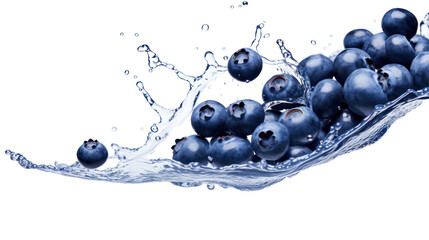 Watercolor Blueberry Fruit — Fresh Berry on Transparent Background

