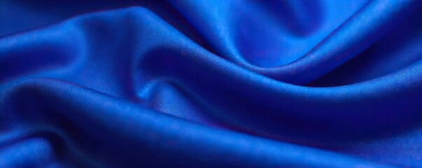 Obraz premium Close-up of a sharply creased royal blue fabric, luxurious texture, elegant folds, implying wealth and sophistication , royalty, seam, satin